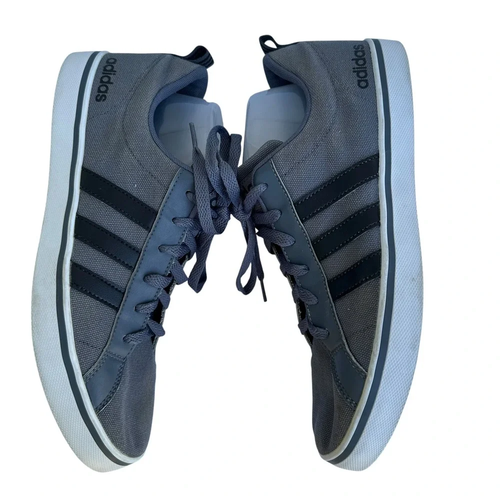 Adidas Neo Daily Mens Grey‎ Canvas Low Top Sneakers AW4592 Sz 10 Grey Streetwear